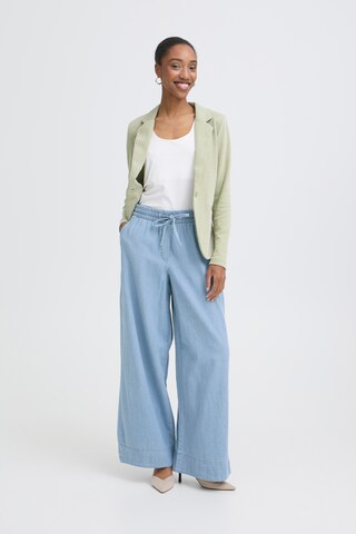 ICHI Wide Leg Jeans 'IHArcher' in Blau
