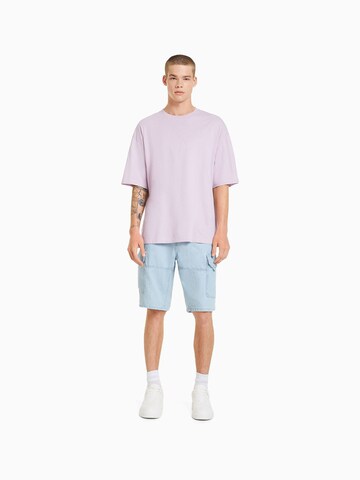 Bershka Loosefit Shorts in Blau