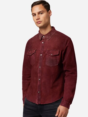 Slim fit Camicia 'Das Reverse' di RICANO in rosso