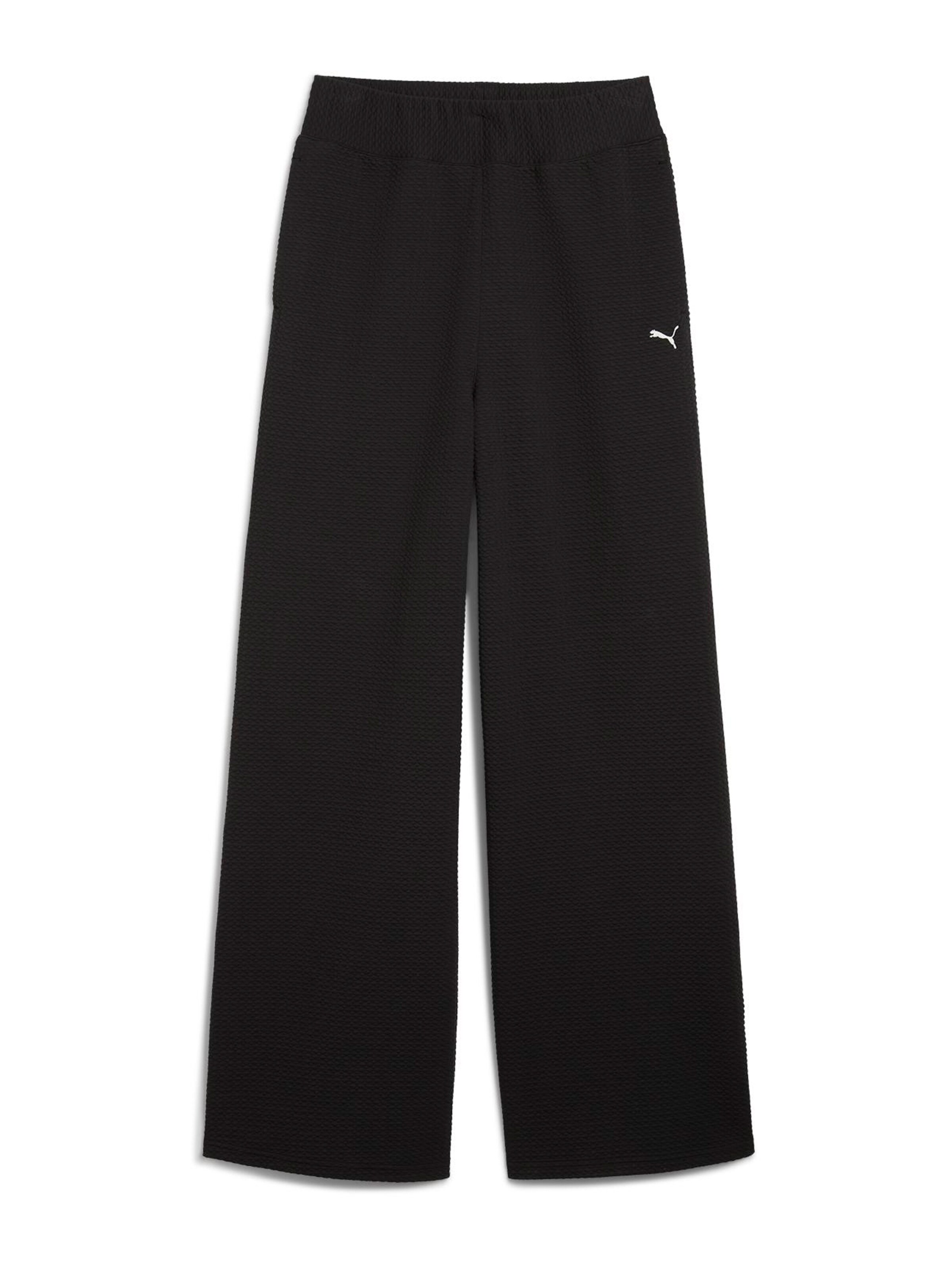 PUMA Wide Leg Sporthose 'Q4 STUDIO' in Schwarz: Vorderseite