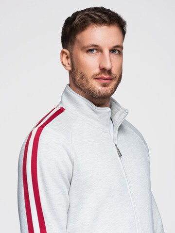 Ombre - Sudadera con cremallera en gris