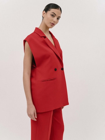 4TAILORS Weste 'Spice It Up' in Rot: Vorderseite