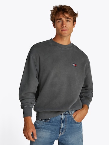 Sweat-shirt Tommy Jeans en gris : devant
