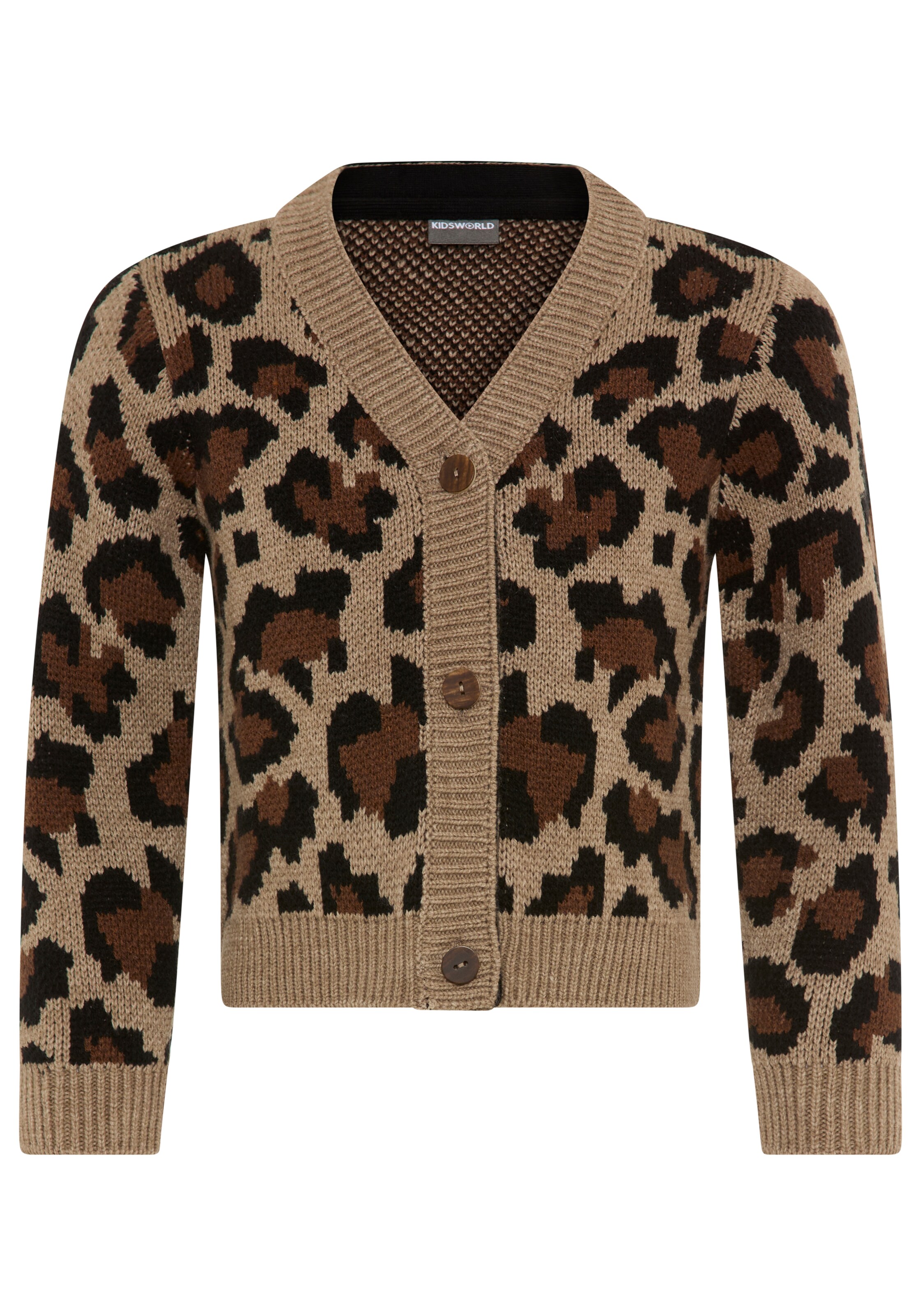 Kidsworld Strickjacke in Braun: Vorderseite