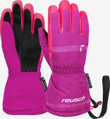 REUSCH Athletic Gloves in Pink: front