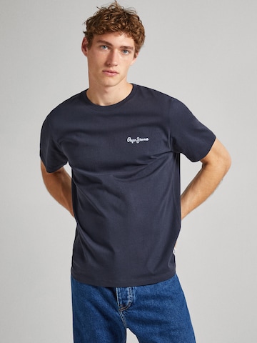 Pepe Jeans T-Shirt 'Single Cliford' in Blau