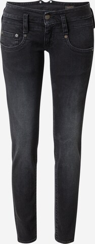 Herrlicher Slimfit Jeans i svart: framsida