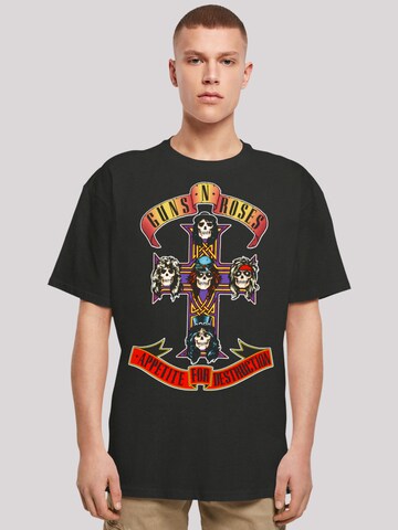 T-Shirt 'Guns 'n' Roses Appetite For Destruction' F4NT4STIC en noir : devant