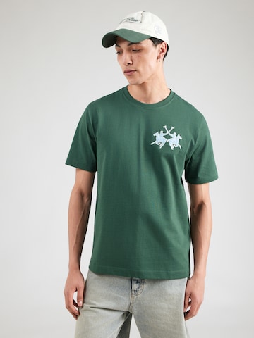 La Martina - Camiseta en verde: frente