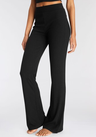 LASCANA Boot cut Pants in Black: front