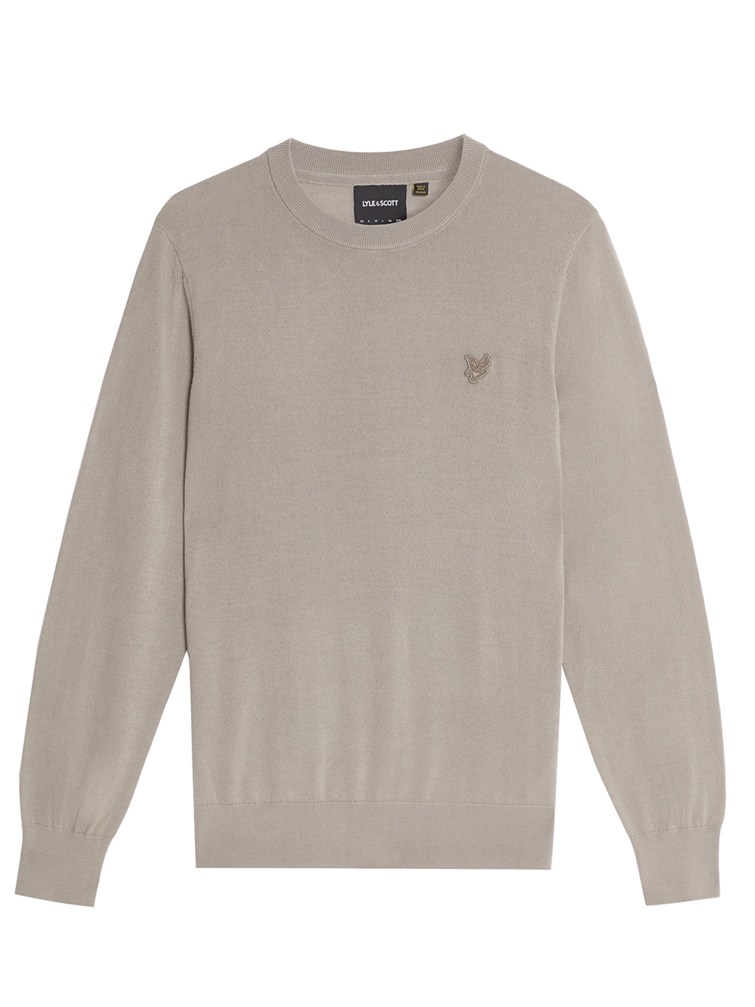 Lyle & Scott Trui 'Tonal Eagle' in Grijs: voorkant
