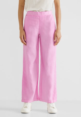 STREET ONE Wide leg Pants in Pink: front