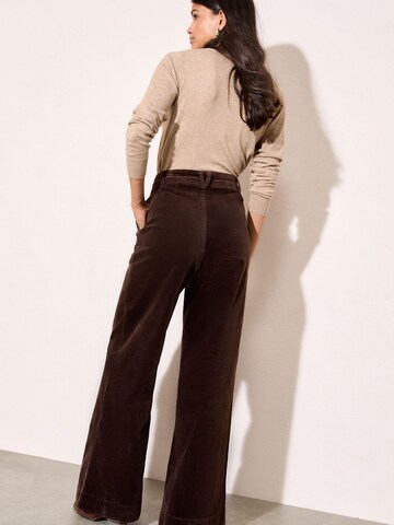 Friends Like These Wide leg Παντελόνι πλισέ σε καφέ