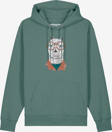 Sweat-shirt ' Lama ' Watapparel en vert : devant