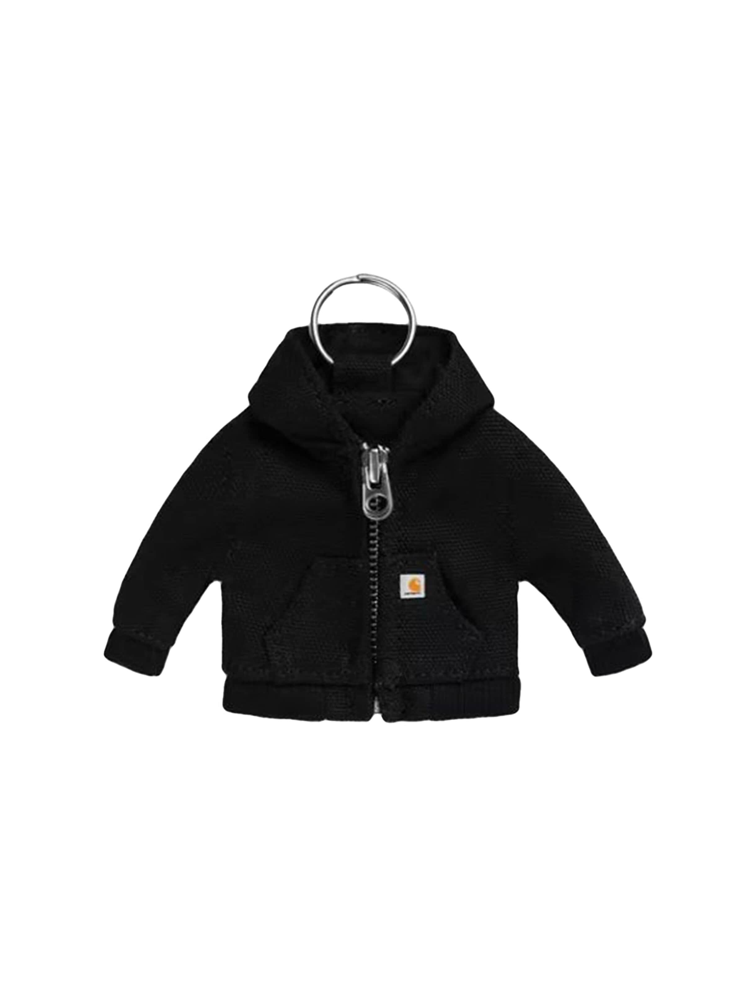 Portachiavi 'MINI ACTIVE JACKET KEYCHAIN BLACK' di Carhartt WIP in nero: frontale