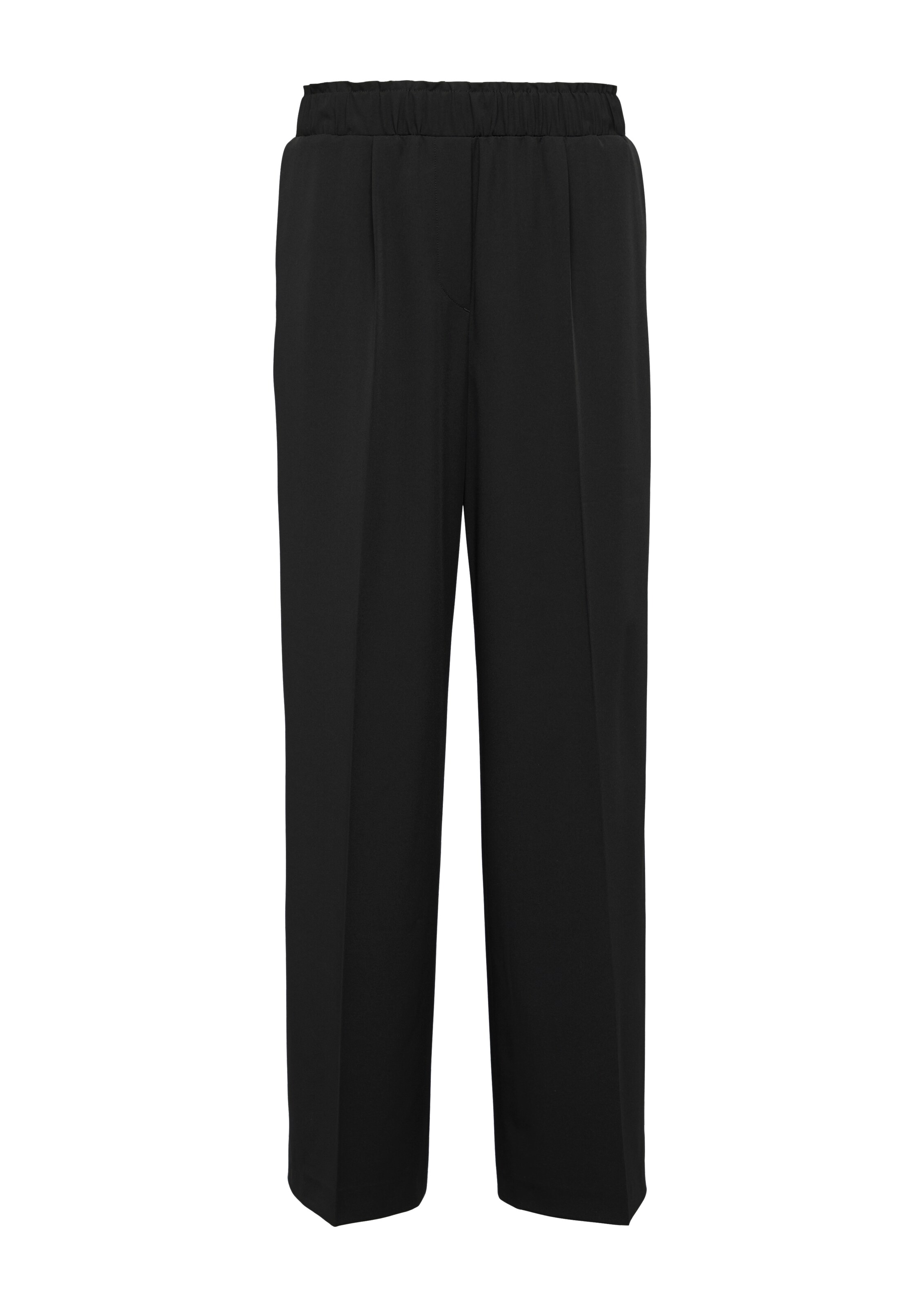 COMMA Loose fit Pleat-Front Pants in Black: front