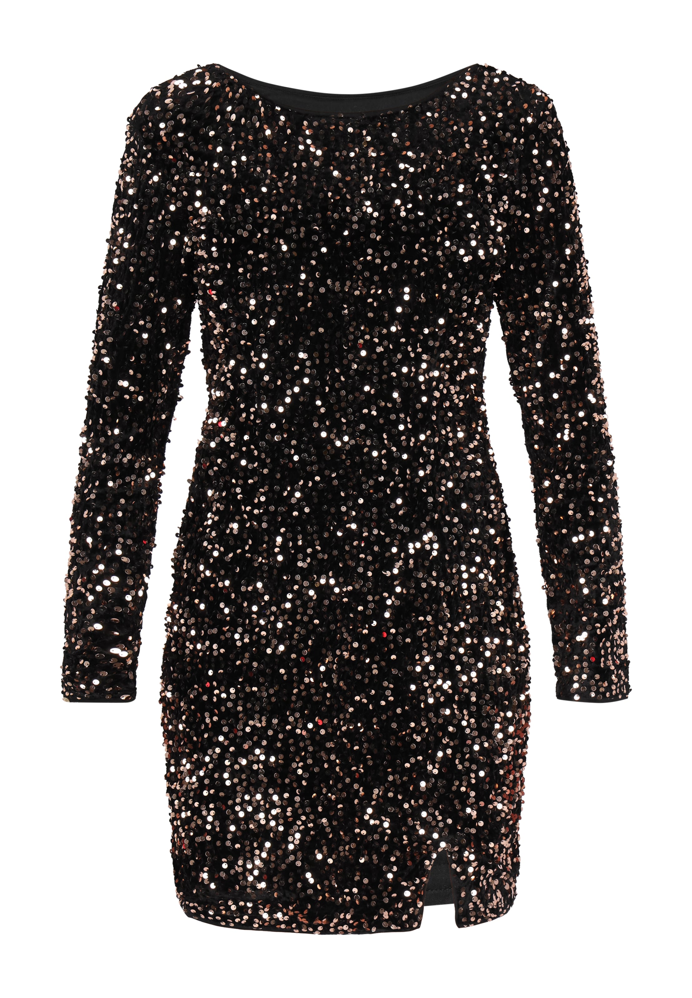 faina Koktejlové šaty – hnědá: přední strana