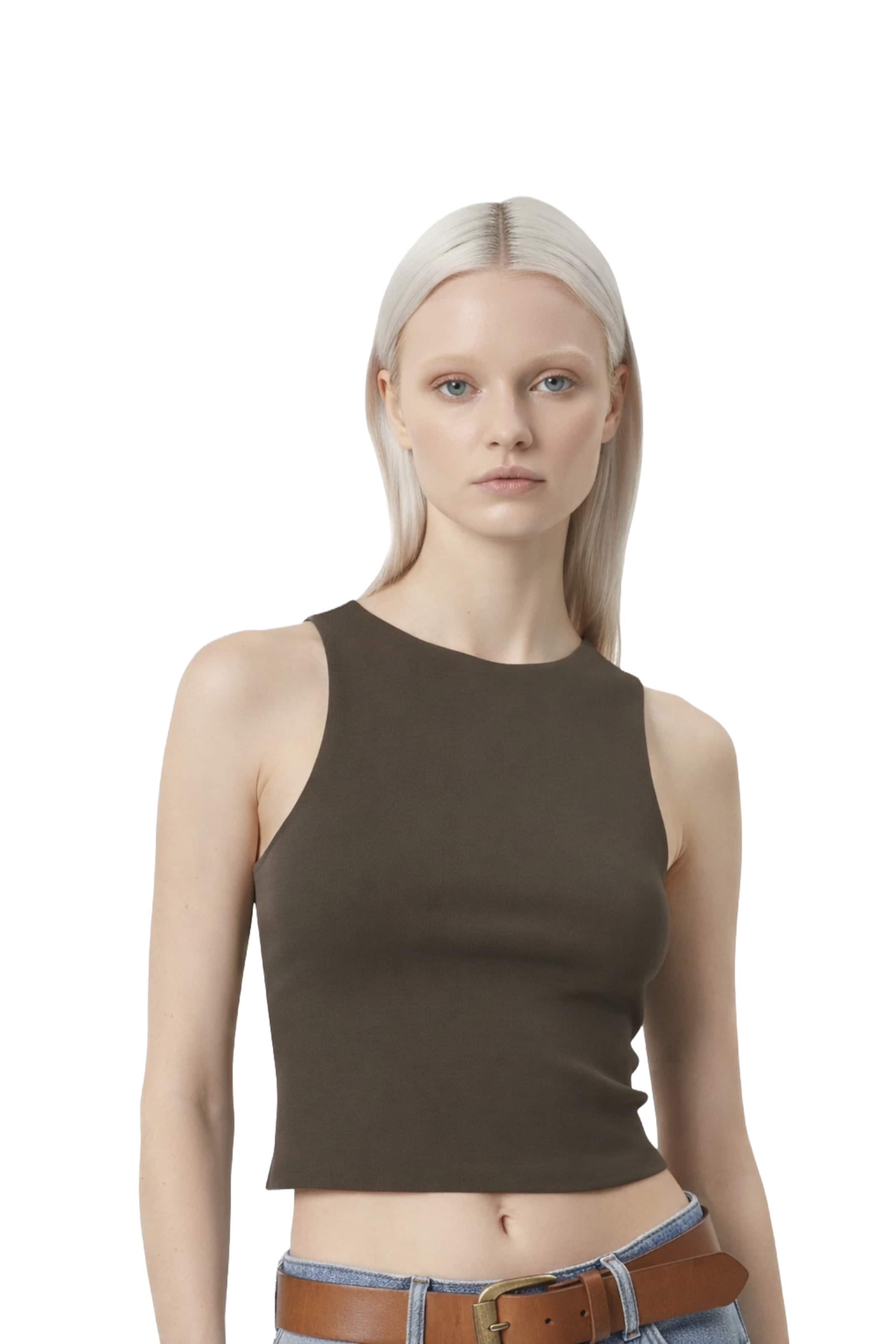 No Matter What Top in Braun: Vorderseite