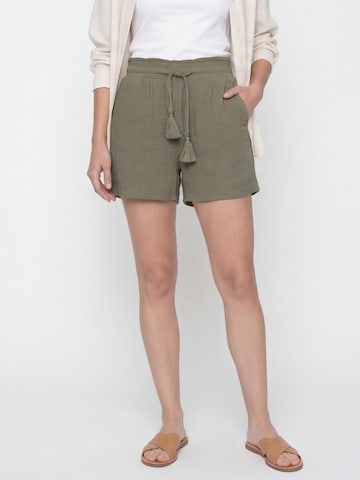 Antargo Regular Hose 'Women's Musselin Shorts'‌‌‌‌‌ in Grün: Vorderseite
