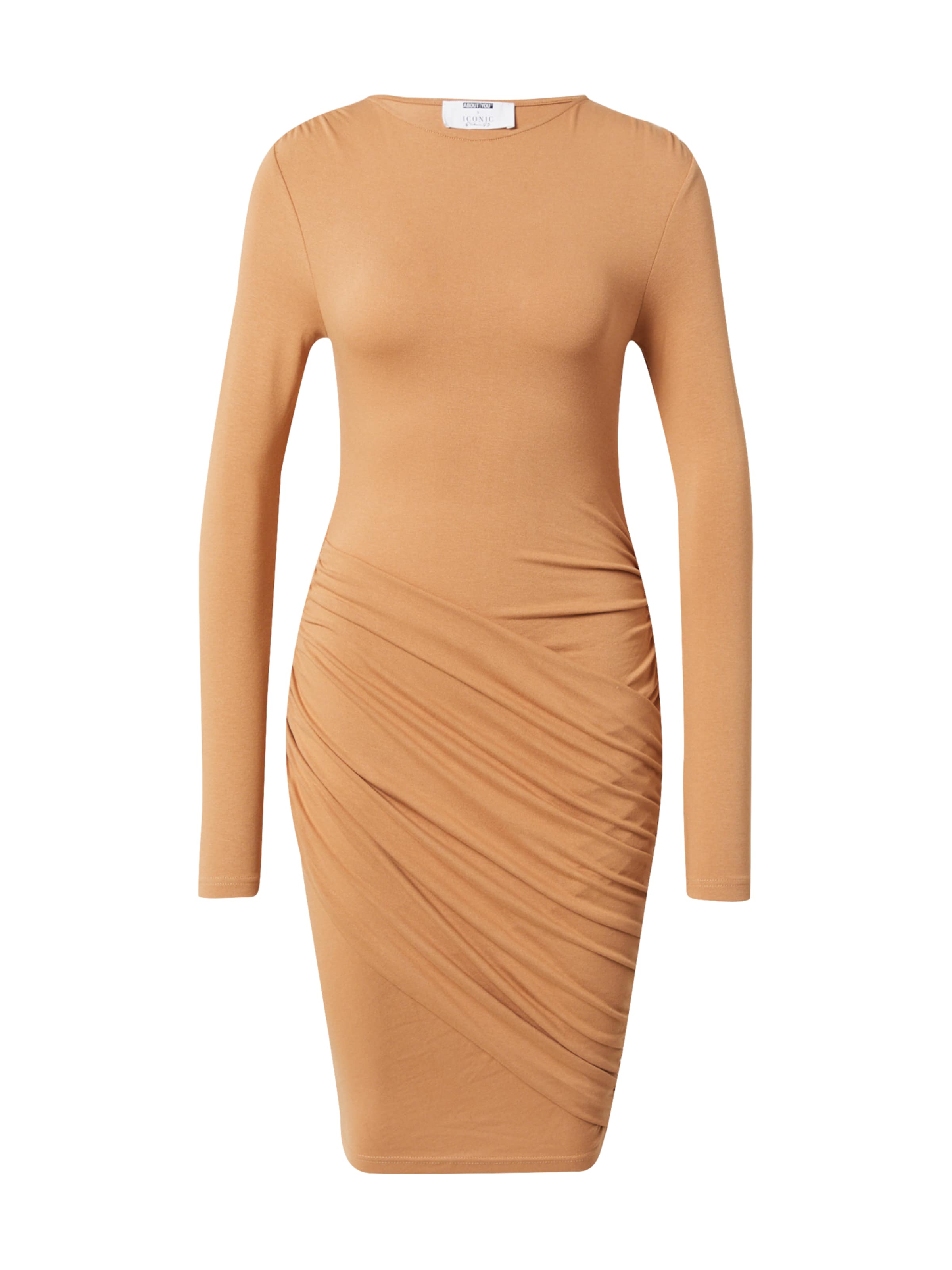 ABOUT YOU x Iconic by Tatiana Kucharova Šaty 'Nicole' - Hnedá: predná strana