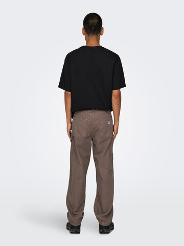 Only & Sons Loosefit Hose 'ONSFADE' in Braun