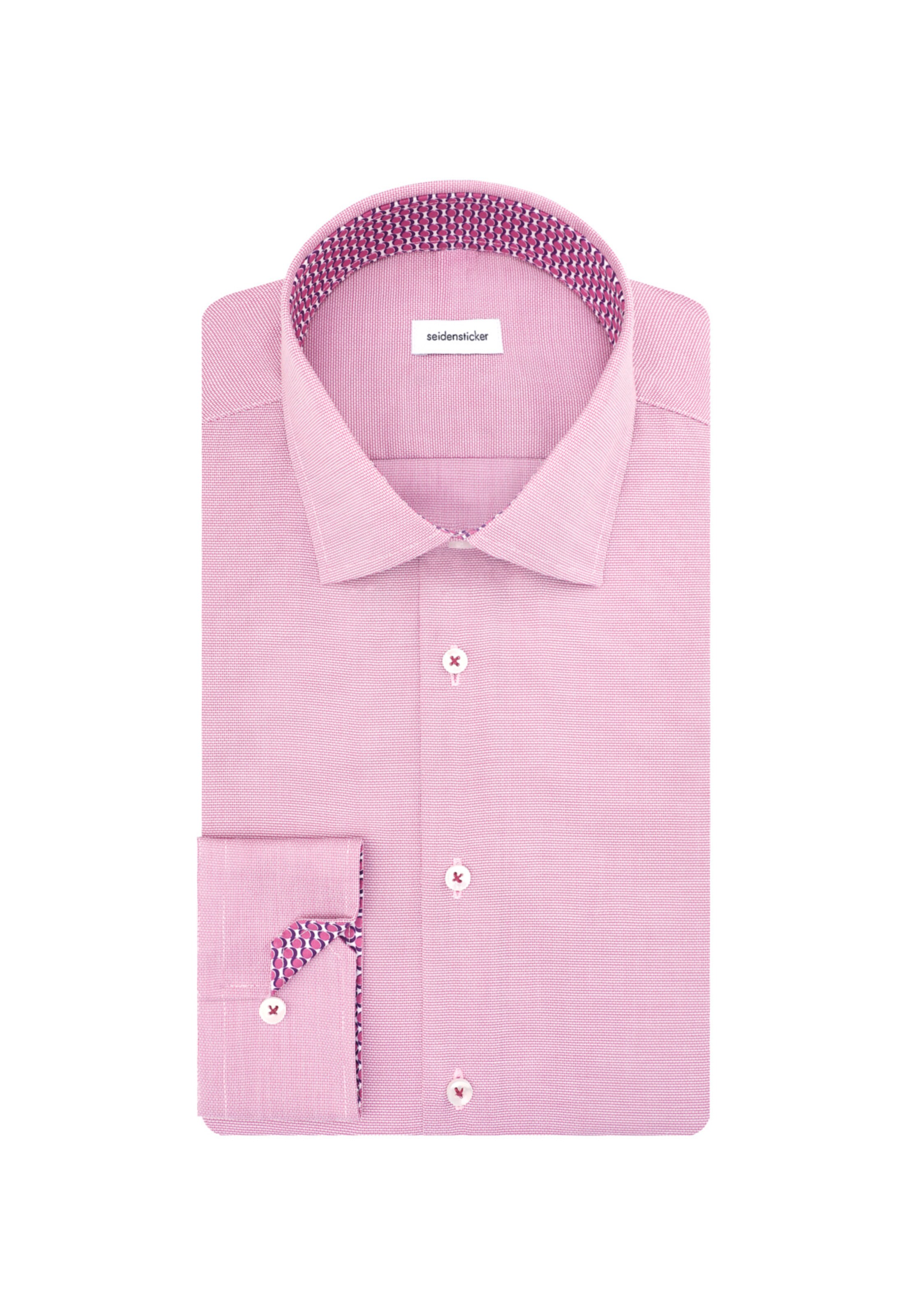 SEIDENSTICKER Slim fit Overhemd 'Smart Essentials' in Roze