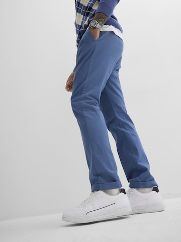 Regular Pantalon à pince bonprix en bleu