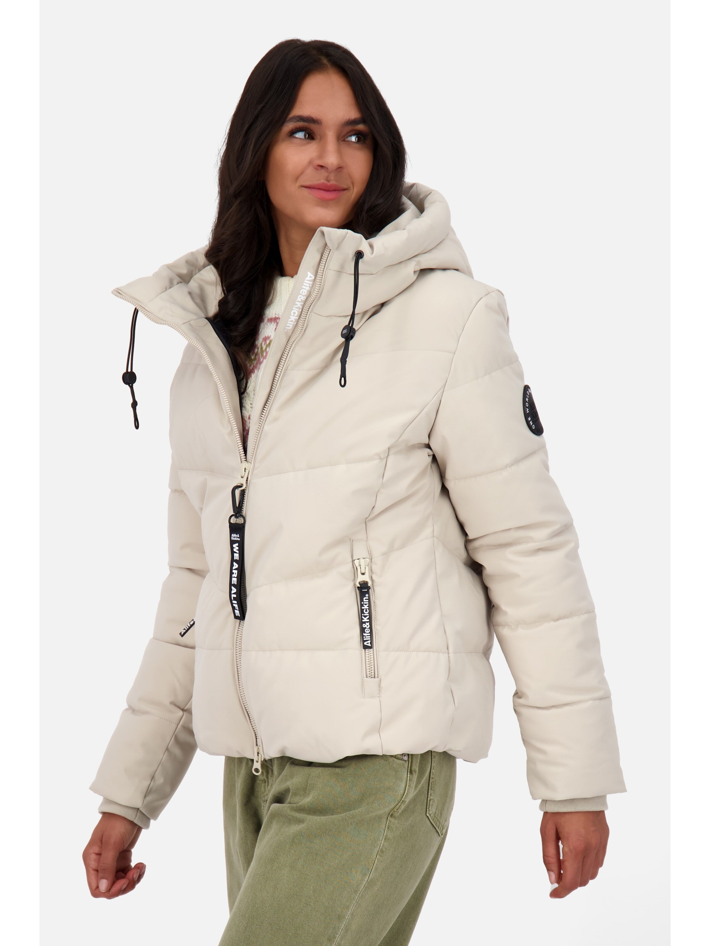 alife & kickin Winterjacke 'Michaela'‌‌‌‌‌‌ in Beige: Vorderseite