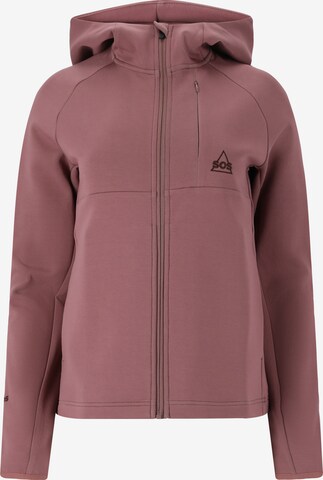 SOS Zip-Up Hoodie 'Vail' in Purple: front