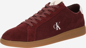 Baskets basses Calvin Klein Jeans en rouge : devant