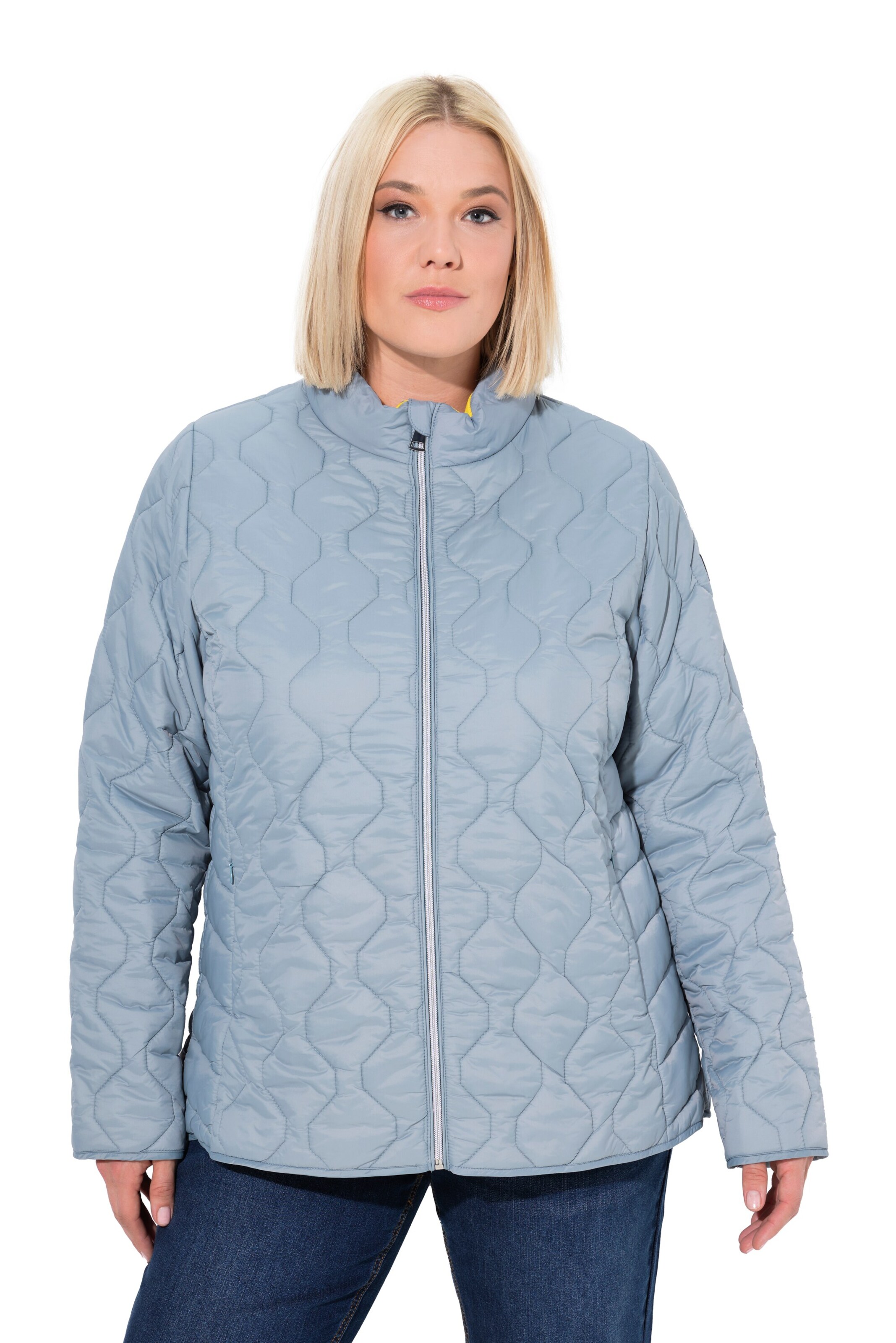 Ulla Popken Between-Season Jacket in Blue: front