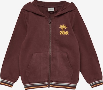 s.Oliver Sweatshirt Jacke in Rot: Vorderseite