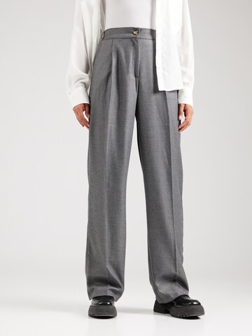 Loosefit Pantalon à pince Trendyol en gris : devant