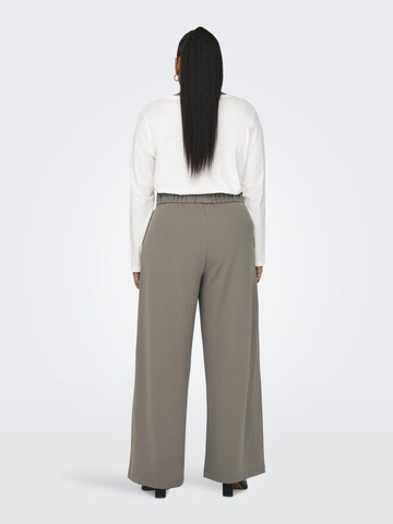 ONLY Carmakoma Wide leg Bandplooibroek in Groen