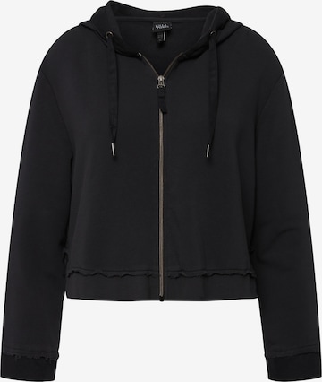 Ulla Popken Sweatjacke in Schwarz: predná strana