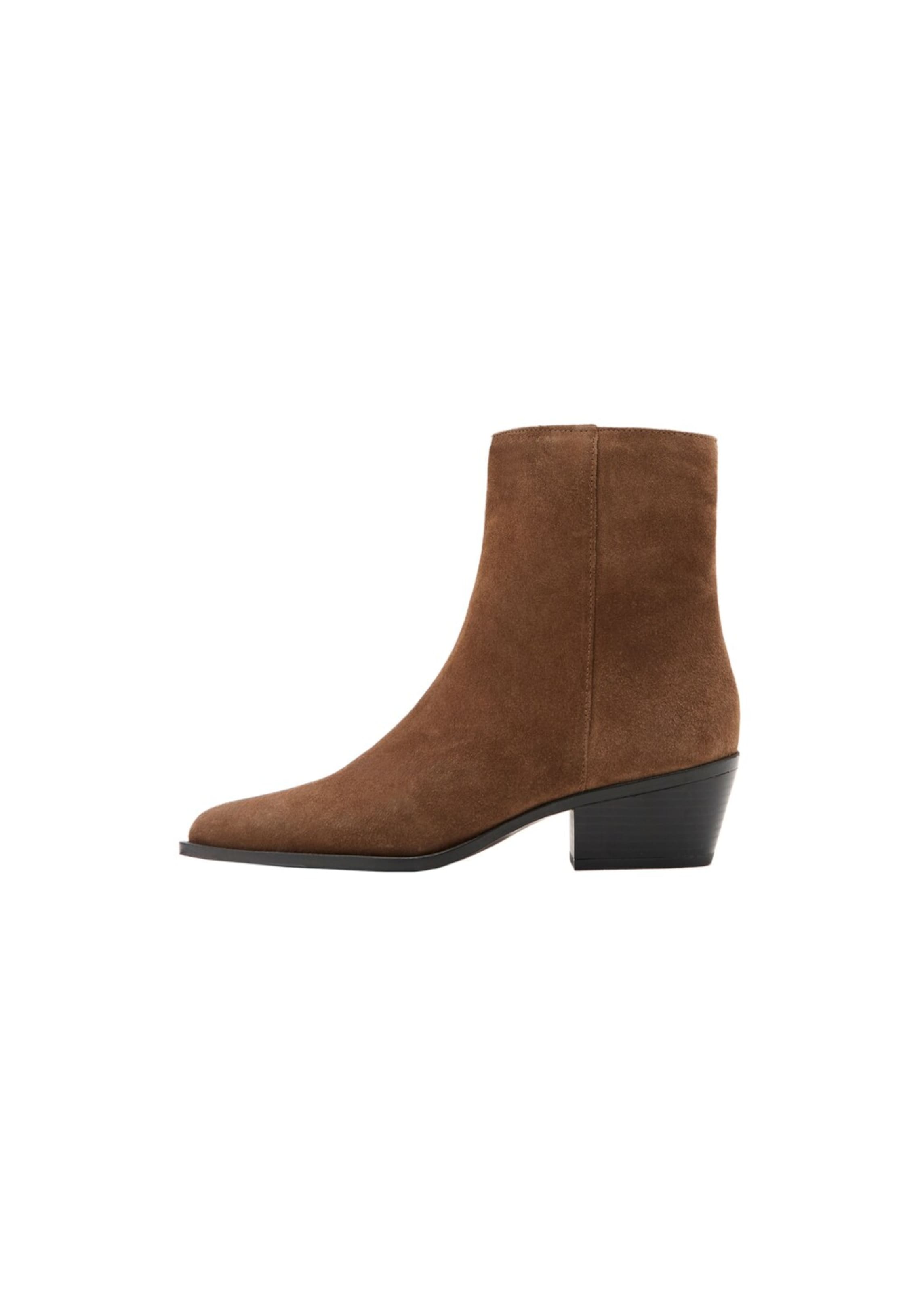MANGO Ankle Boots 'Wagon' in Brown: front