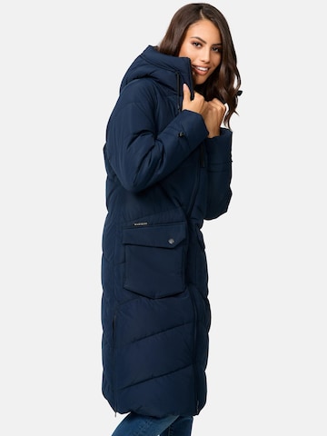 MARIKOO Winter Coat in Blue: front