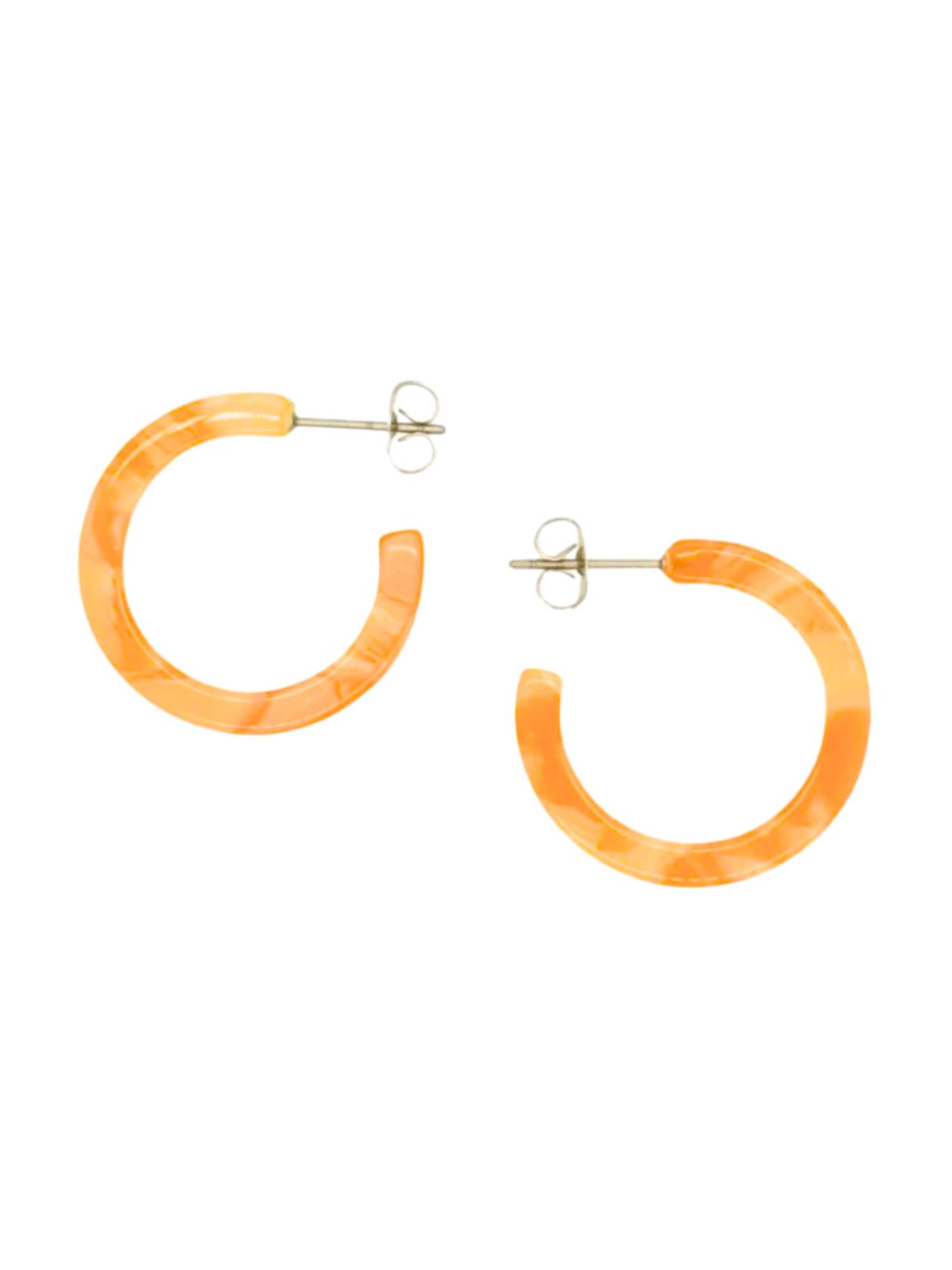 Fräulein Wunder Náušnice 'Anni' – oranžová: přední strana