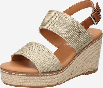 Xti Sandalen met riem in Goud: voorkant