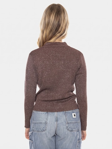 Cardigan 'Knit Cardigan -- Women's Cardigan Brown' wild pony en marron