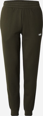 PUMA - Tapered Pantalón deportivo 'ESS 2 No. 1' en verde: frente