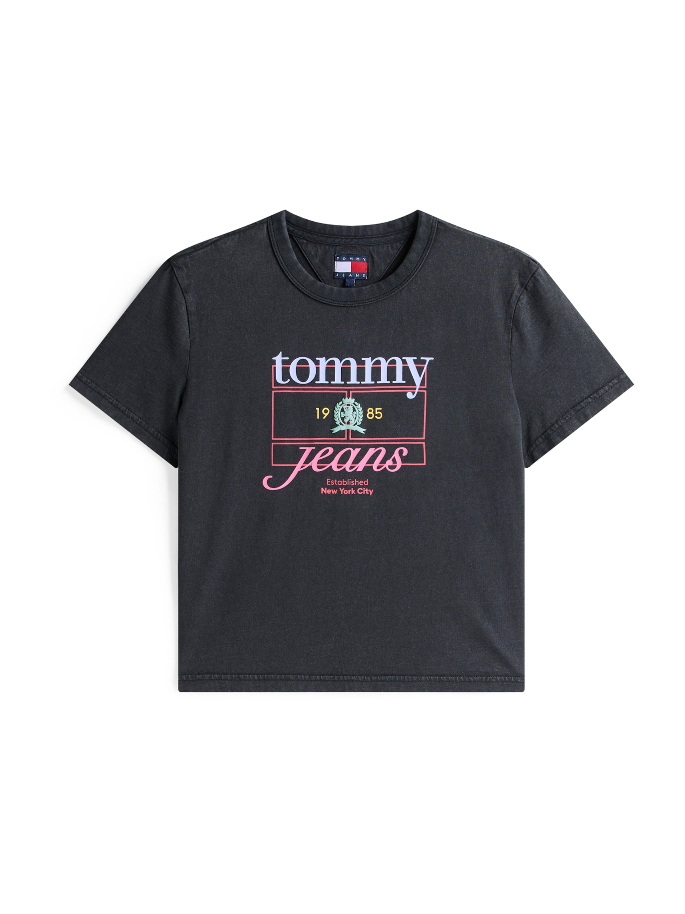 Tricou de la Tommy Jeans pe negru: față