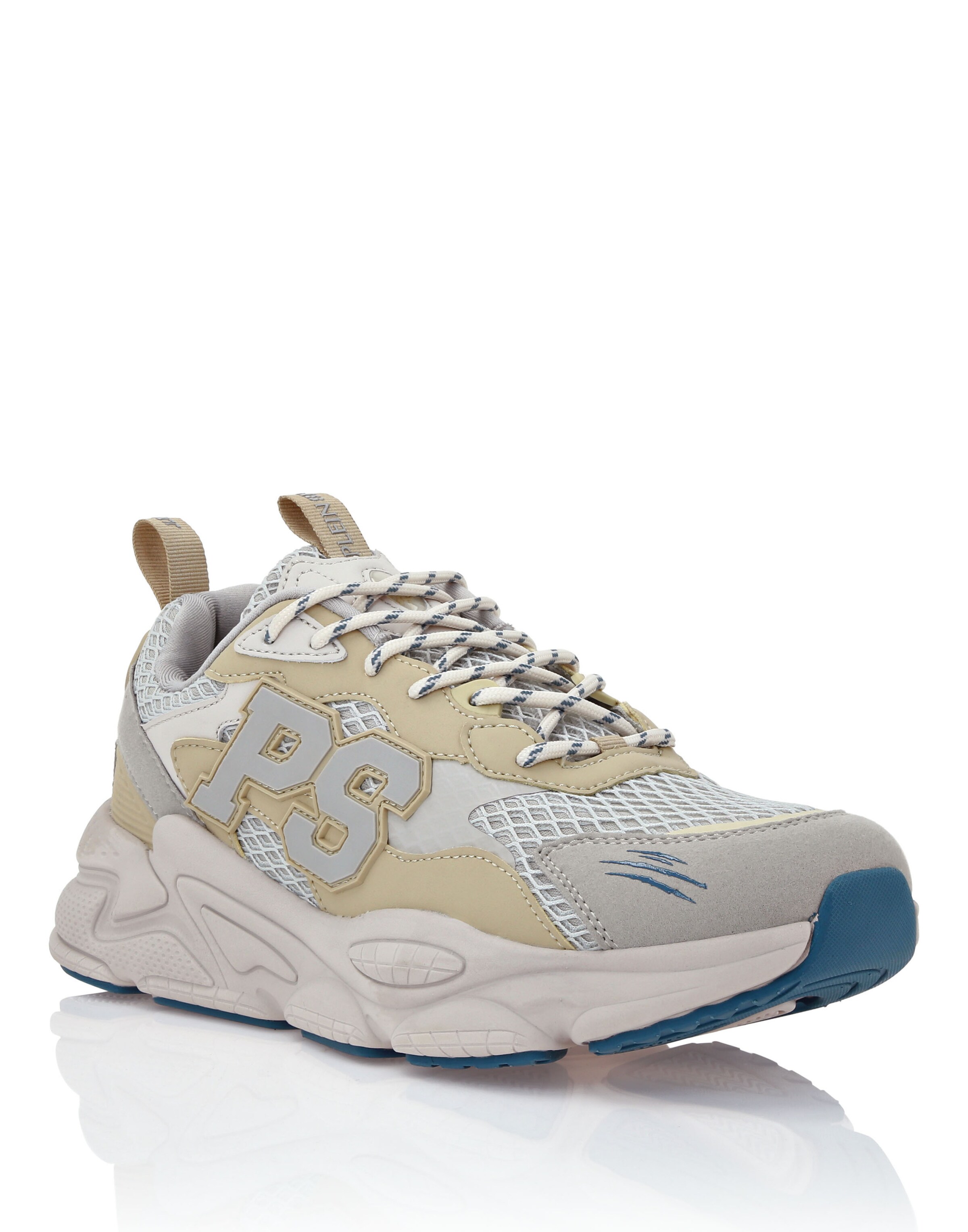 Plein Sport - Zapatillas deportivas bajas 'Tiger' en beige: frente