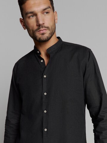 No Excess Regular Fit Hemd in Schwarz