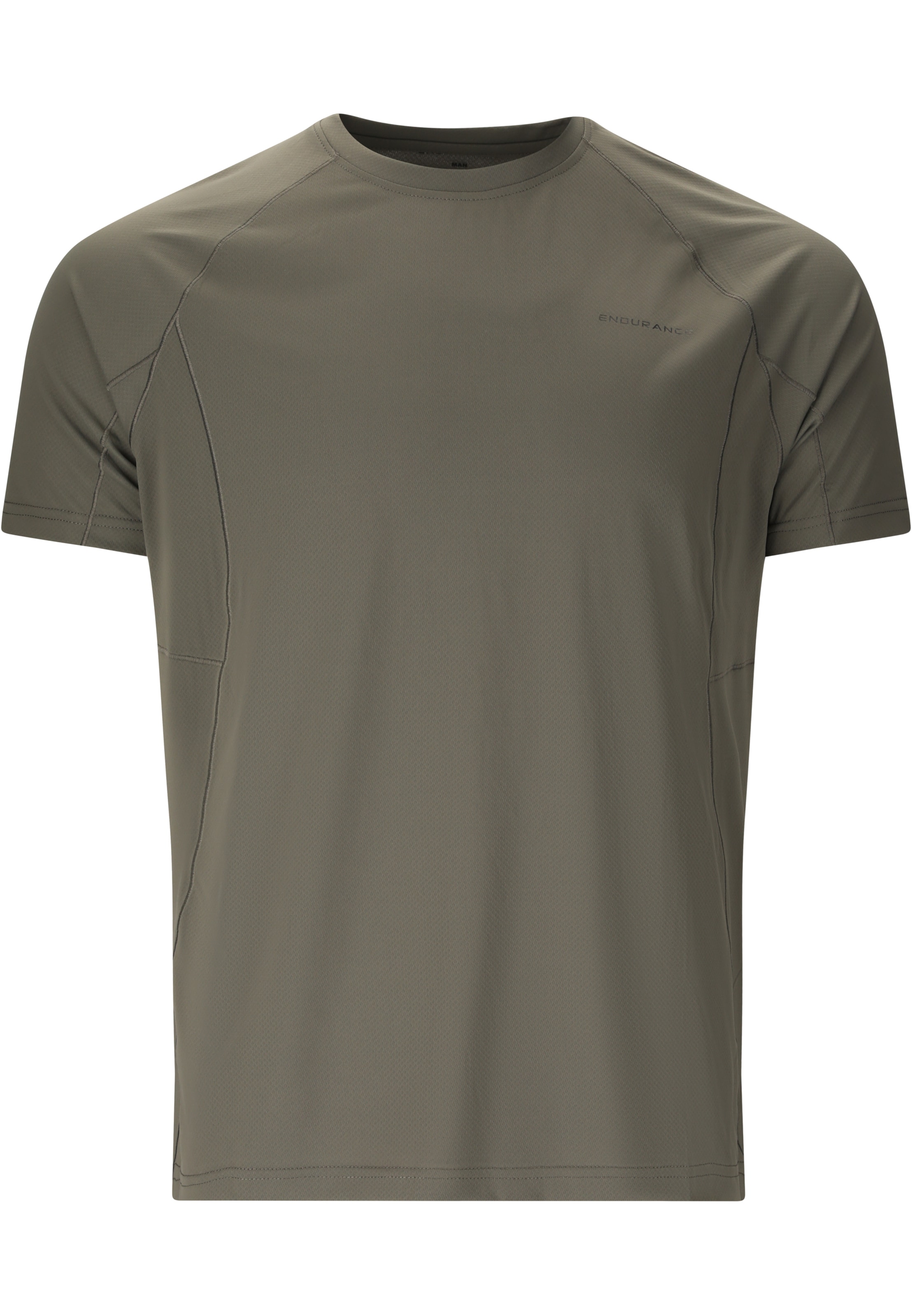 ENDURANCE Performance Shirt 'Abia' in Brown: front