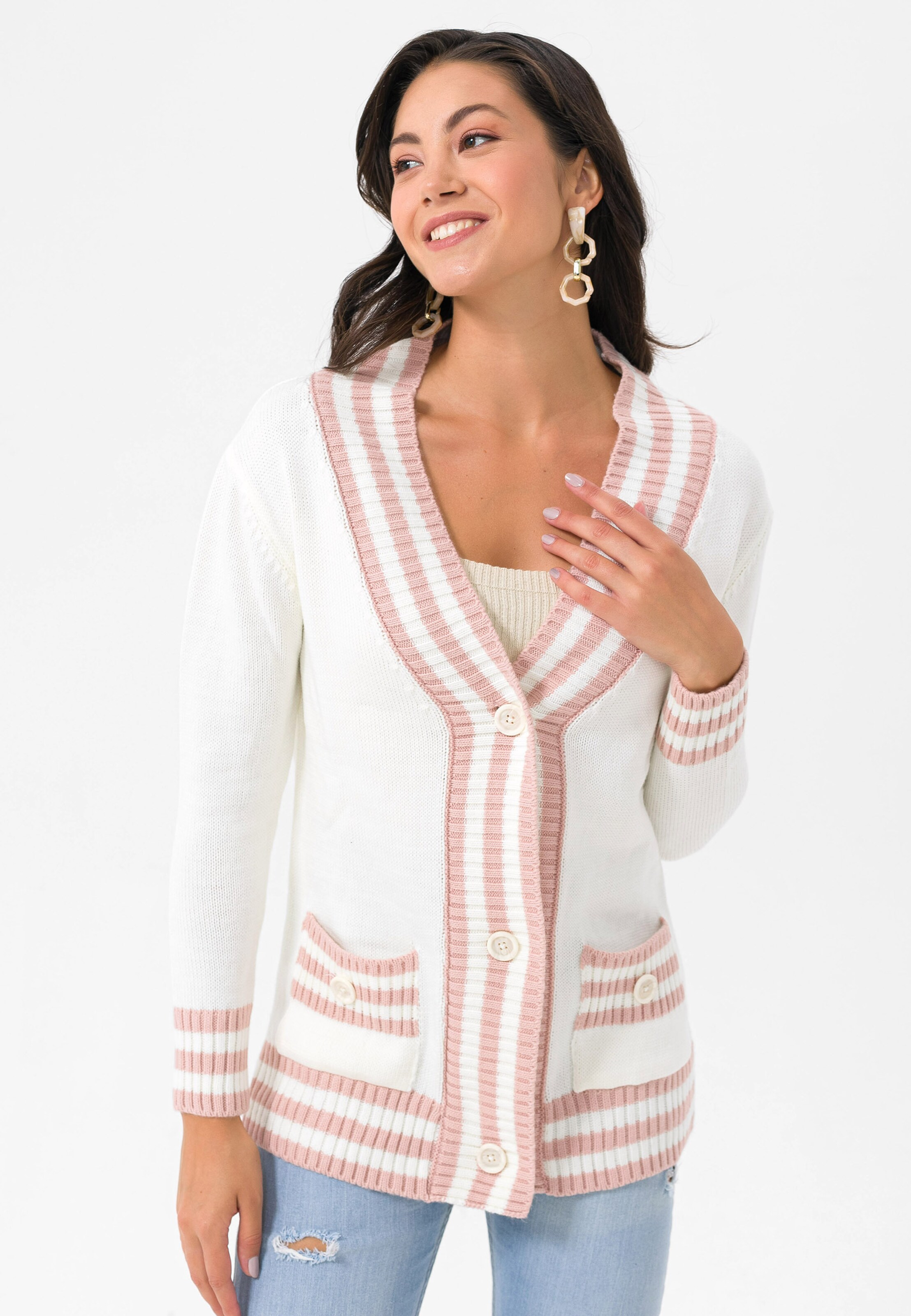 Felix Hardy Kardigan – bílá