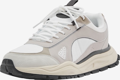 Pull&Bear Sneakers laag in de kleur Taupe / Lichtgrijs / Zwart / Wit, Productweergave