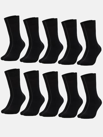 Occulto Socks 'Hermine' in Black: front