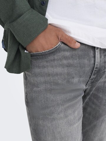 Only & Sons Skinny Jeans 'ONSWARP' in Grijs
