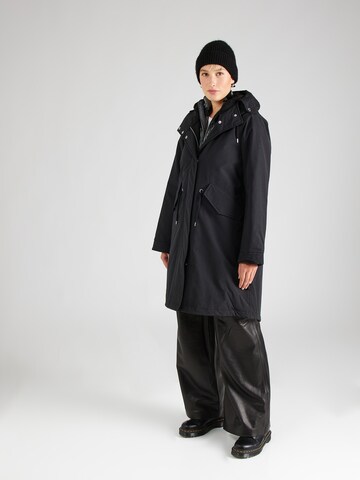 Cappotto funzionale 'Svaneke' di Danefae in nero: frontale